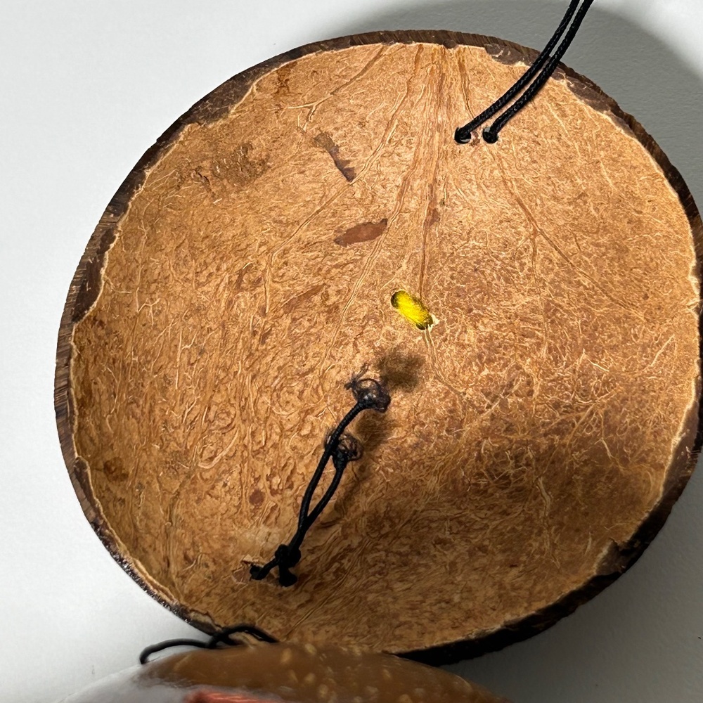 Vintage Coconut Shell Purse Hawaii Kitschy Anthropomorphic Face (13E) - Picture 8 of 8